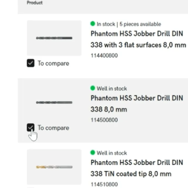 Comparador de productos en phantom.eu